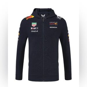 Castore Red Bull Racing F1 2025 Team Full Zip Hooded Sweatshirt- Navy M